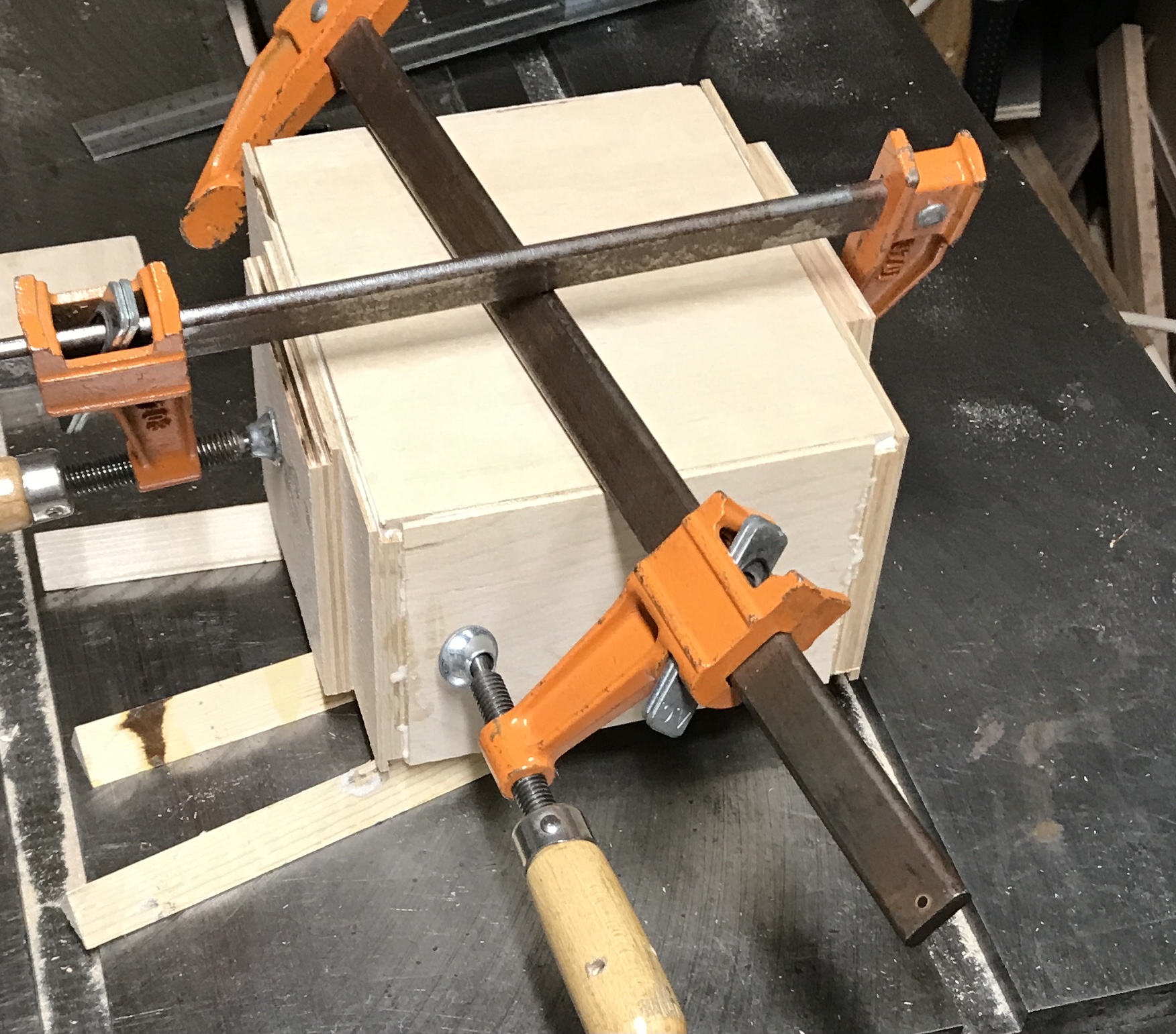 The light box glue-up